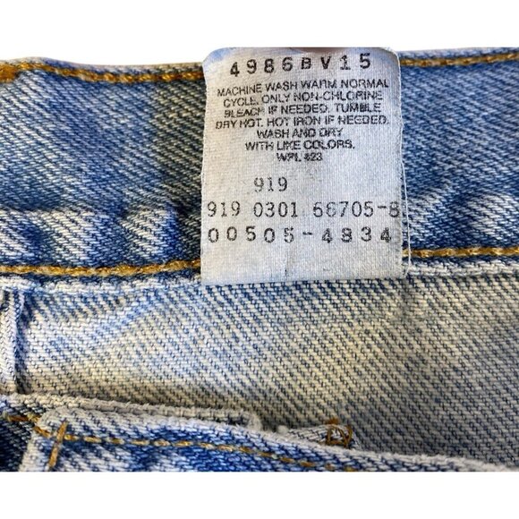 Vintage Levi's 505 Regular Fit Straight Leg Jeans Size 34x36 100% Cotton - Picture 6 of 7